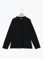 【サマンサモスモス/Samansa Mos2】の【吸湿発熱】襟スモッキングカットソー ブラック|ID: prp329100004794710 ipo3291000000034788707