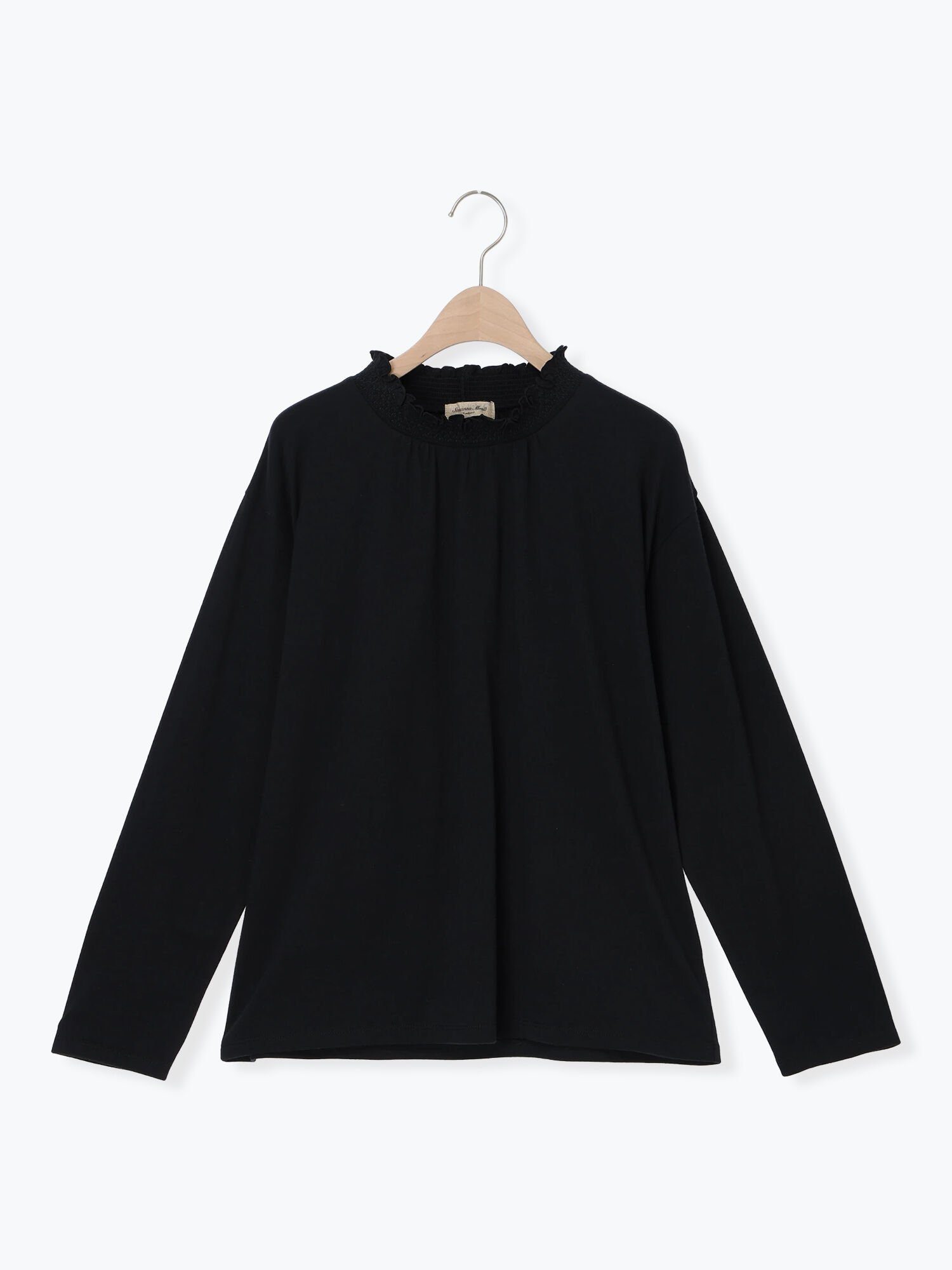 【サマンサモスモス/Samansa Mos2】の【吸湿発熱】襟スモッキングカットソー インテリア・キッズ・メンズ・レディースファッション・服の通販 founy(ファニー) ファッション Fashion レディースファッション Fashion for Women トップス・カットソー Cut & Sew Tops カットソー・ベーシックTシャツ Cut-and-Sewn Tops / Stretch Tees & Basics インナー Innerwear カットソー Cut and Sewn Top カーディガン Cardigan, Knitwear リラックス Relax, Relaxed Fit ブラック|ID: prp329100004794710 ipo3291000000034788707