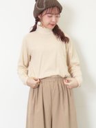 【サマンサモスモス/Samansa Mos2】の【吸湿発熱】襟レースシャーリングカットソー 人気、トレンドファッション・服の通販 founy(ファニー) ファッション Fashion レディースファッション Fashion for Women トップス・カットソー Cut & Sew Tops カットソー・ベーシックTシャツ Cut-and-Sewn Tops / Stretch Tees & Basics インナー Innerwear カットソー Cut and Sewn Top シャーリング Shirring, Ruched レース Lace, Lace Fabric エレガント 上品 Elegant thumbnail ベージュ|ID: prp329100004794712 ipo3291000000034788720