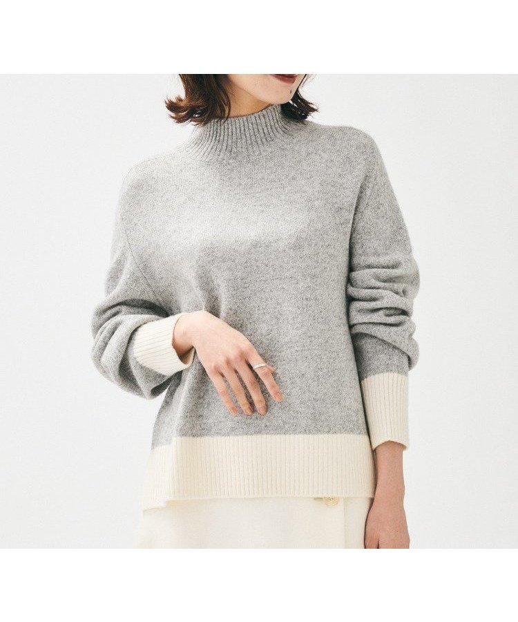 【アンタイトル/UNTITLED】の【8色展開/洗える】ウールカシミヤ ハイネックニット インテリア・キッズ・メンズ・レディースファッション・服の通販 founy(ファニー) 　ファッション　Fashion　レディースファッション　Fashion for Women　トップス・カットソー　Cut & Sew Tops　ニット　Knit Tops & Sweaters　スマート　Smart, Elegant　スリット　Slit, Slit Detail　ハイネック　High Neck, Mock Neck　バランス　Balance, Style Balance　ブラウジング　Blouson Silhouette, Cinched Waist　ミックス　Mix, Mixed Style　ロング　Long, Long-Length　ワイド　Wide, Wide Fit　人気　Popular, Best Seller　定番　Standard, Basic Item　洗える　Machine Washable　グレー|ID: prp329100004794721 ipo3291000000034788797