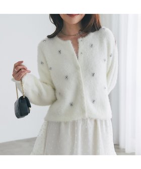 【ラブティックボンボン/La boutique BonBon】の【お気に入り選挙3位!】フェザーヤーンビジュー刺繍ジャケットカーディガン 人気、トレンドファッション・服の通販 founy(ファニー) ファッション Fashion レディースファッション Fashion for Women おすすめ Recommended / Our Picks カーディガン Cardigan, Knitwear ジャケット Jacket, Outerwear ストレッチ Stretch, Stretchy Fabric パール Pearl, Pearl Accent ビジュー Bijou, Jewel-like Accent |ID:prp329100004794734