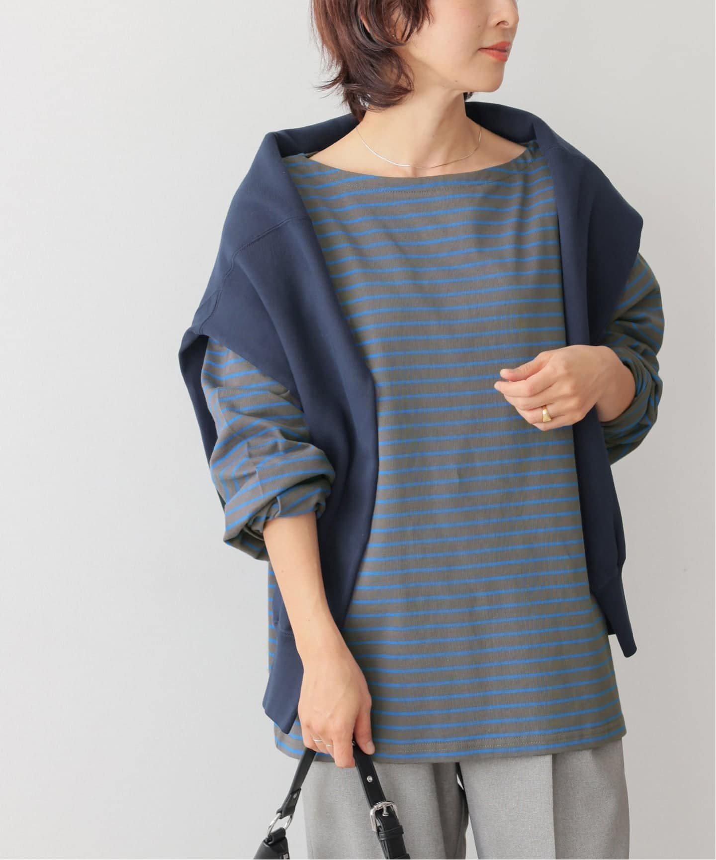 【ジャーナルスタンダード レリューム/JOURNAL STANDARD relume】のONE DAYロゴボーダープルオーバー インテリア・キッズ・メンズ・レディースファッション・服の通販 founy(ファニー) 　ファッション　Fashion　レディースファッション　Fashion for Women　トップス・カットソー　Cut & Sew Tops　カジュアルプルオーバー・ニットトップス　Pullovers & Knit Tops / Casual Pullovers　2026年　2026　キャップ　Cap, Baseball Cap　ボーダー　Border, Stripe　ワンポイント　One Point, Statement Accent　グレーA|ID: prp329100004794757 ipo3291000000035174463