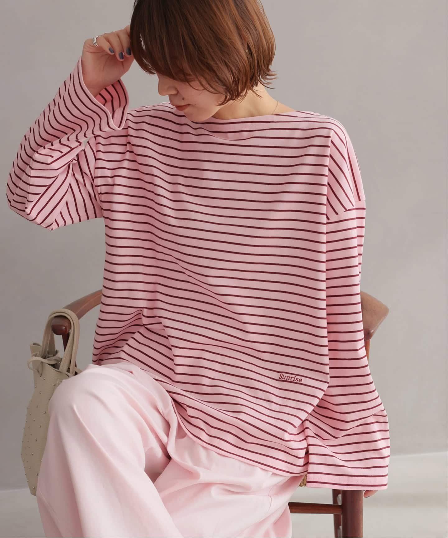 【ジャーナルスタンダード レリューム/JOURNAL STANDARD relume】のONE DAYロゴボーダープルオーバー インテリア・キッズ・メンズ・レディースファッション・服の通販 founy(ファニー) 　ファッション　Fashion　レディースファッション　Fashion for Women　トップス・カットソー　Cut & Sew Tops　カジュアルプルオーバー・ニットトップス　Pullovers & Knit Tops / Casual Pullovers　2026年　2026　キャップ　Cap, Baseball Cap　ボーダー　Border, Stripe　ワンポイント　One Point, Statement Accent　ピンク|ID: prp329100004794757 ipo3291000000035174465