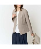 【アー ヴェー ヴェー/a.v.v】の【洗える/イージーケア/毛玉になりにくい/ストレッチ/吸水速乾】ツイード調ノーカラージャケット ベージュ|ID: prp329100004794767 ipo3291000000034974545