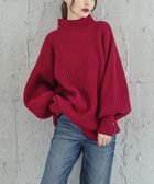 【ラジュール/Lajour】のサイドジップ オーバーサイズニット レッド|ID: prp329100004794773 ipo3291000000034789233