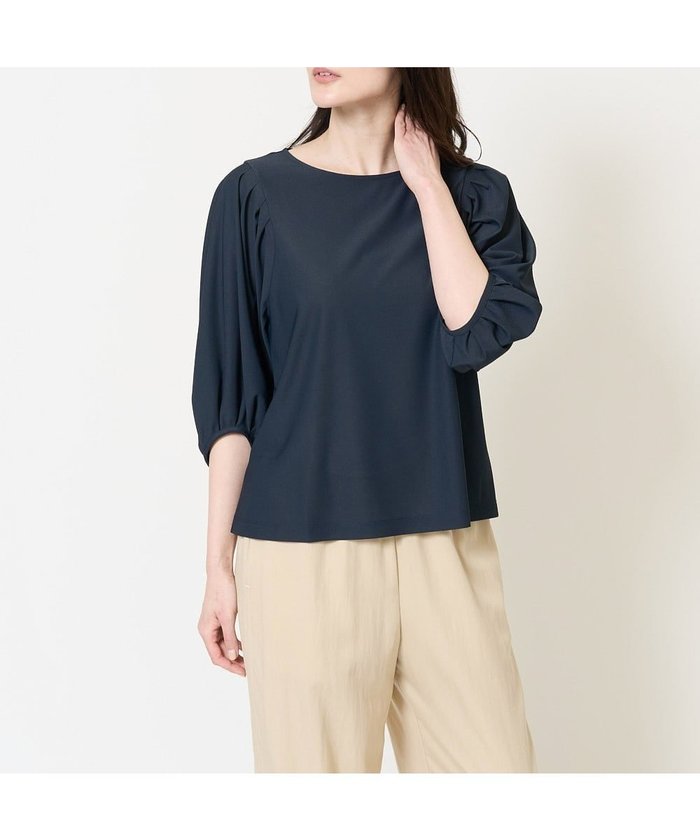 【クリスチャン オジャール/CHRISTIAN AUJARD】の袖コンシャスカットソー インテリア・キッズ・メンズ・レディースファッション・服の通販 founy(ファニー) https://founy.com/ ファッション Fashion レディースファッション Fashion for Women トップス・カットソー Cut & Sew Tops カットソー・ベーシックTシャツ Cut-and-Sewn Tops / Stretch Tees & Basics おすすめ Recommended / Our Picks カッティング Cutting Detail カットソー Cut and Sewn Top コンシャス Conscious, Bodycon シンプル Simple, Minimal デコルテ Décolleté, Neckline バランス Balance, Style Balance フェイス Face, Facial Design ベーシック Basic, Essential 夏 Summer 洗える Machine Washable |ID: prp329100004794781 ipo3291000000034789281