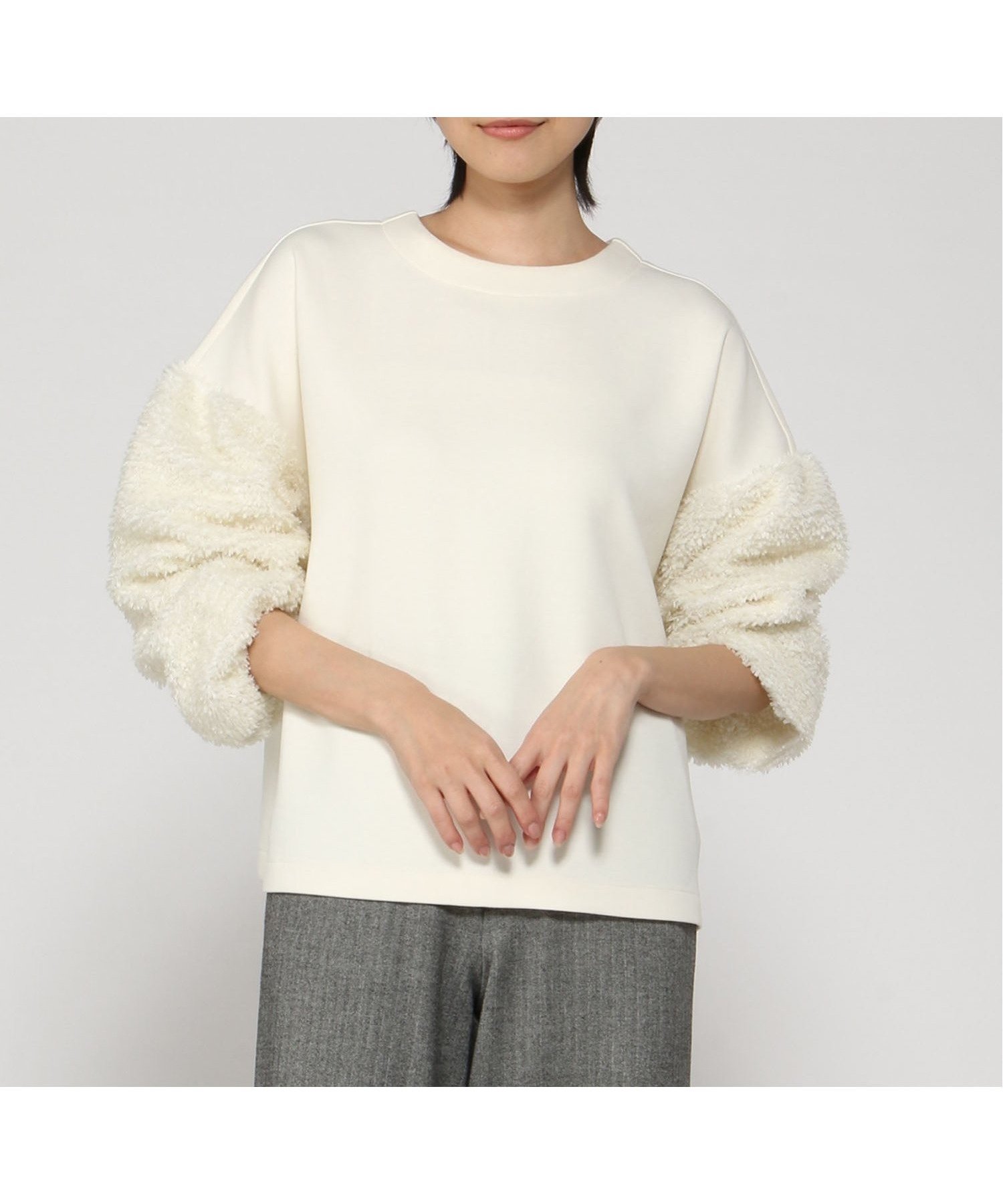 【グレディブリリアン/Gready Brilliant】のGready Brilliant/2_2wayリボンJQパフ袖 インテリア・キッズ・メンズ・レディースファッション・服の通販 founy(ファニー) 　ファッション　Fashion　レディースファッション　Fashion for Women　トップス・カットソー　Cut & Sew Tops　バランス　Balance, Style Balance　リボン　Ribbon, Bow　エレガント 上品　Elegant　年末　Year-end　IVO|ID: prp329100004794792 ipo3291000000034789342