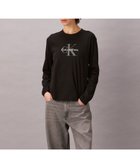 【カルバンクライン/Calvin Klein】の【公式ショップ】 カルバンクライン 長袖Tシャツ - モノグラムロゴクルーネックロングスリーブカットソー Calvin Klein Jeans 47E898G 人気、トレンドファッション・服の通販 founy(ファニー) ファッション Fashion レディースファッション Fashion for Women トップス・カットソー Cut & Sew Tops シャツ・ブラウス・オフィスカジュアル Elegant Blouses & Button-Ups ロングTシャツ・Tシャツ Longline T-Shirts & Tees カットソー・ベーシックTシャツ Cut-and-Sewn Tops / Stretch Tees & Basics デニム Denim, Jeans Material フィット Fit, Slim Fit モダン Modern, Contemporary モノトーン Monotone, Black and White 長袖 Long Sleeve, Full Sleeve thumbnail Black|ID: prp329100004794797 ipo3291000000035158415