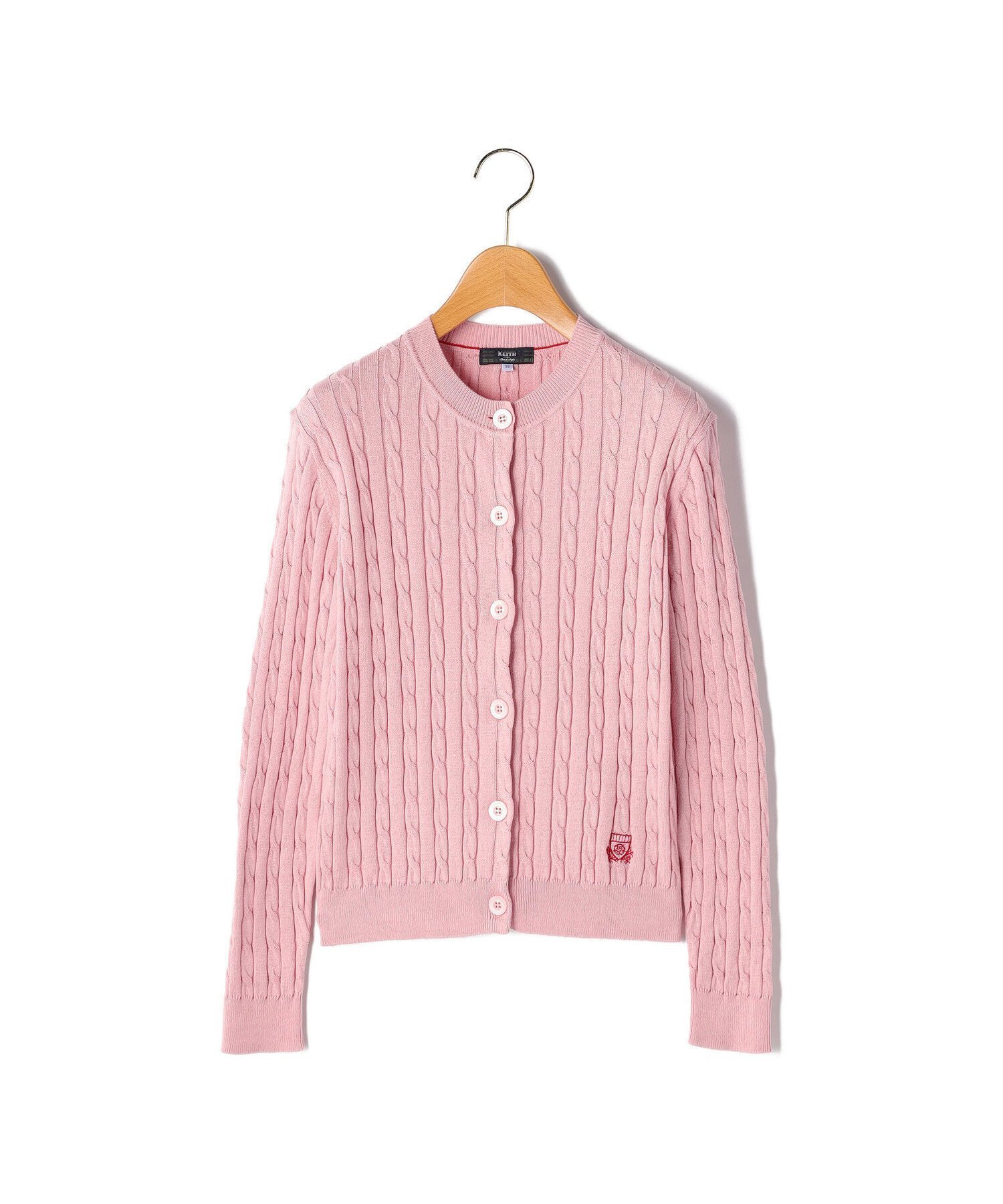 【キース/KEITH】のハイゲージケーブルニットカーディガン インテリア・キッズ・メンズ・レディースファッション・服の通販 founy(ファニー) ファッション Fashion レディースファッション Fashion for Women トップス・カットソー Cut & Sew Tops ニット Knit Tops & Sweaters カーディガン・羽織り Layered Style Cardigans カーディガン Cardigan, Knitwear 長袖 Long Sleeve, Full Sleeve ピンク|ID: prp329100004794800 ipo3291000000034789379