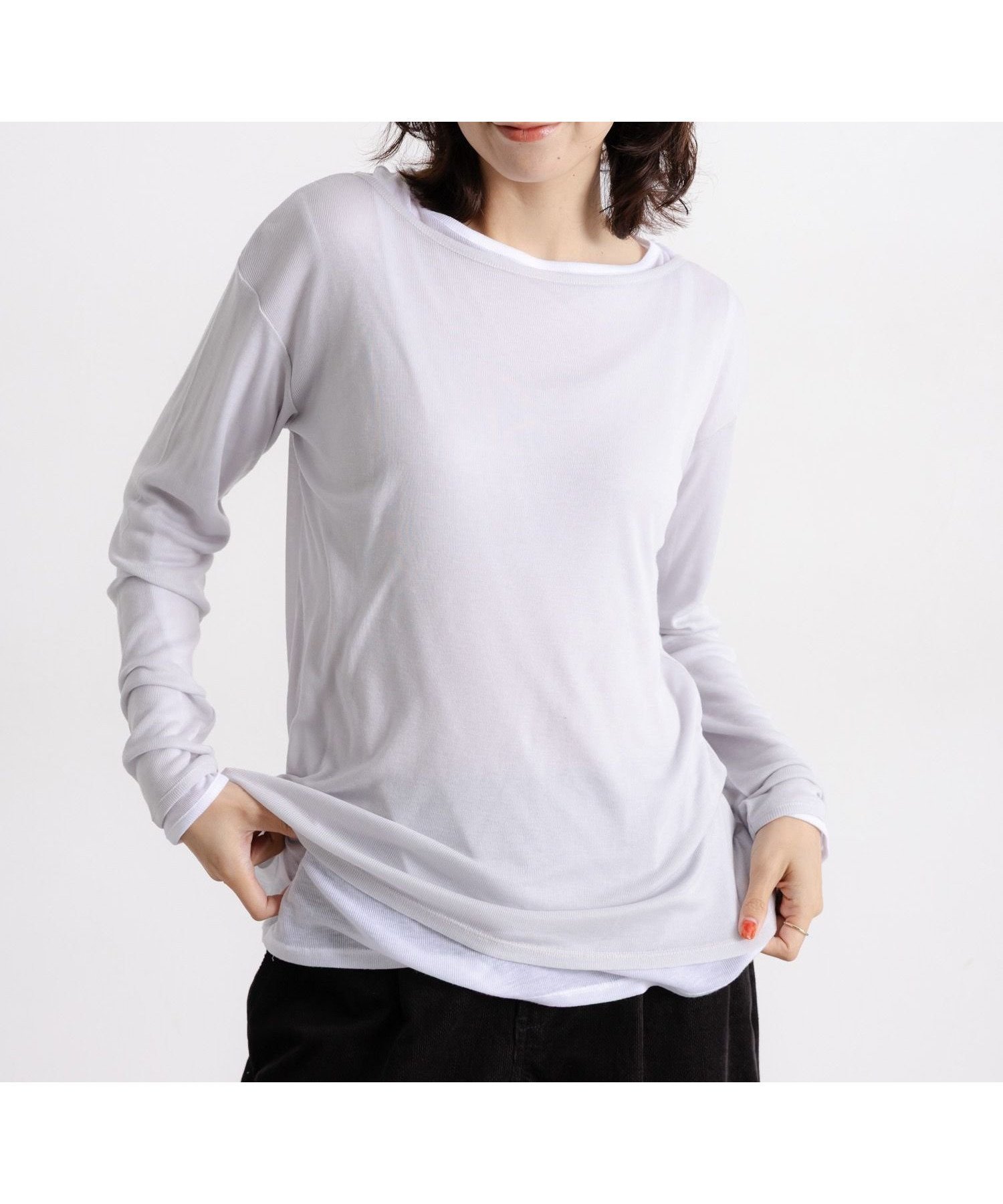 【スタディオ クリップ/studio CLIP】の【吸湿発熱・吸放湿性】ウールミックスシアーボートネックシアープルオーバー プラスサイズあり インテリア・キッズ・メンズ・レディースファッション・服の通販 founy(ファニー) ファッション Fashion レディースファッション Fashion for Women トップス・カットソー Cut & Sew Tops カジュアルプルオーバー・ニットトップス Pullovers & Knit Tops / Casual Pullovers おすすめ Recommended / Our Picks インナー Innerwear カットソー Cut and Sewn Top シアー Sheer, See-Through シンプル Simple, Minimal スウェット / スエット Sweatshirt, Sweatwear ベスト Vest, Waistcoat A/W・秋冬 Autumn/Winter ライトグレー13|ID: prp329100004794805 ipo3291000000034789406