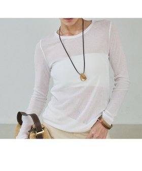 【カリテ/qualite】のシアーテレコロングスリーブT 人気、トレンドファッション・服の通販 founy(ファニー) ファッション Fashion レディースファッション Fashion for Women おすすめ Recommended / Our Picks インナー Innerwear シンプル Simple, Minimal ジャケット Jacket, Outerwear デニム Denim, Jeans Material ロング Long, Long-Length ワイド Wide, Wide Fit |ID:prp329100004794811