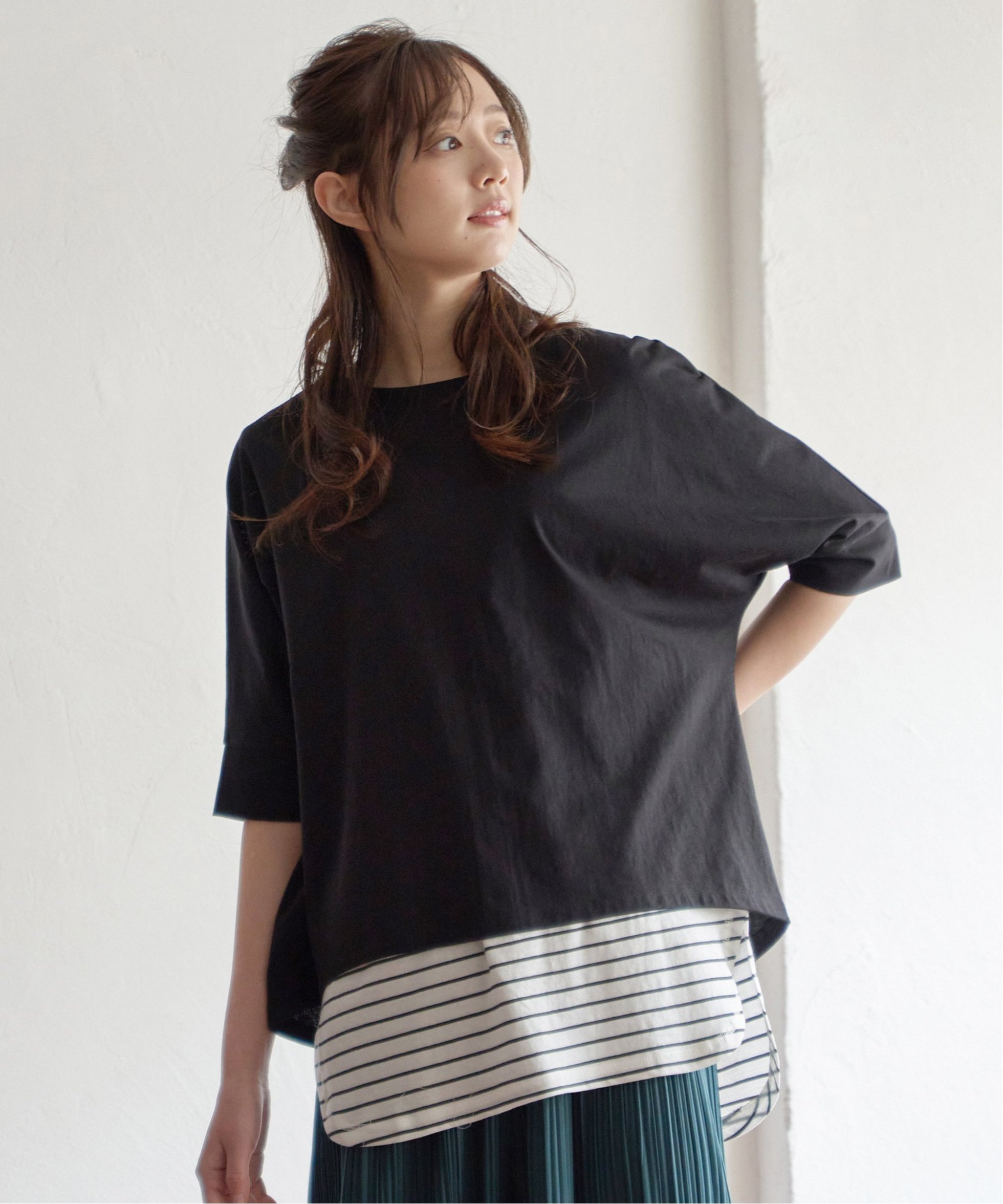 【イッカ/ikka】の梨地ジョーゼットプルオーバー インテリア・キッズ・メンズ・レディースファッション・服の通販 founy(ファニー) 　ファッション　Fashion　レディースファッション　Fashion for Women　トップス・カットソー　Cut & Sew Tops　カジュアルプルオーバー・ニットトップス　Pullovers & Knit Tops / Casual Pullovers　カットソー　Cut and Sewn Top　カフス　Cuff Design　シンプル　Simple, Minimal　ジョーゼット　Georgette, Semi-Sheer Fabric　トレンド　Trend, Trending Now　ボトム　Bottoms, Lower Wear　おすすめ　Recommended / Our Picks　ブラック|ID: prp329100004794812 ipo3291000000034789447