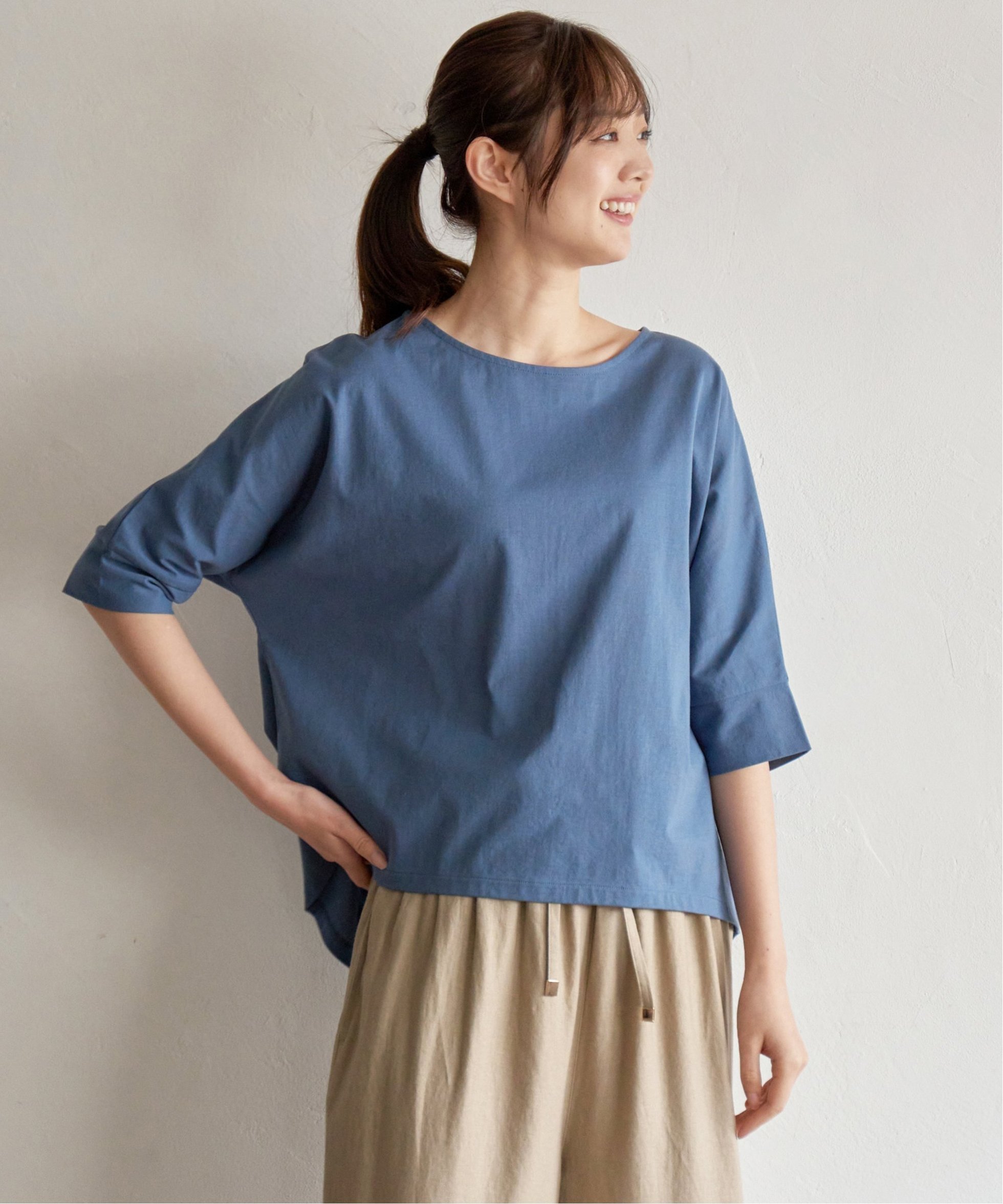 【イッカ/ikka】の梨地ジョーゼットプルオーバー インテリア・キッズ・メンズ・レディースファッション・服の通販 founy(ファニー) 　ファッション　Fashion　レディースファッション　Fashion for Women　トップス・カットソー　Cut & Sew Tops　カジュアルプルオーバー・ニットトップス　Pullovers & Knit Tops / Casual Pullovers　カットソー　Cut and Sewn Top　カフス　Cuff Design　シンプル　Simple, Minimal　ジョーゼット　Georgette, Semi-Sheer Fabric　トレンド　Trend, Trending Now　ボトム　Bottoms, Lower Wear　おすすめ　Recommended / Our Picks　ブルー|ID: prp329100004794812 ipo3291000000034789452