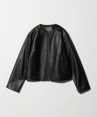 【ユナイテッドアローズ/UNITED ARROWS】のラムレザー ノーカラーブルゾン A DAY IN THE LIFE BLACK|ID: prp329100004794814 ipo3291000000035009744