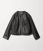 【ユナイテッドアローズ/UNITED ARROWS】のラムレザー ノーカラーブルゾン A DAY IN THE LIFE DK.GRAY|ID: prp329100004794814 ipo3291000000035009745