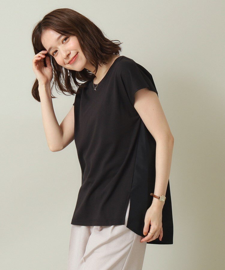 【イッツデモ/ITS' DEMO】の【通勤/手洗い可】ドッキングプルオーバー インテリア・キッズ・メンズ・レディースファッション・服の通販 founy(ファニー) 　ファッション　Fashion　レディースファッション　Fashion for Women　トップス・カットソー　Cut & Sew Tops　カジュアルプルオーバー・ニットトップス　Pullovers & Knit Tops / Casual Pullovers　スマート　Smart, Elegant　スリット　Slit, Slit Detail　タイトスカート　Pencil Skirt, Tight Skirt　ドッキング　Docking, Mixed Material　フロント　Front, Front Design　ブロード　Broadcloth, Fine Cotton　ボトム　Bottoms, Lower Wear　ビジネス 仕事 通勤　Business / Work / Commuting　ブラック|ID: prp329100004794816 ipo3291000000034789482