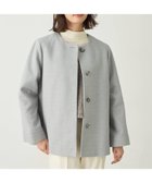 【エーシーデザインバイアルファキュービック/A/C DESIGN BY ALPHACUBIC】のノーカラーショートコート【軽量】 人気、トレンドファッション・服の通販 founy(ファニー) ファッション Fashion レディースファッション Fashion for Women アウター Coat / Outerwear Collection コート・ロングコート・ピーコート Long Coats, Peacoats & More インナー Innerwear ショート Short, Short Length シンプル Simple, Minimal フレア Flare, Flared 軽量 Lightweight, Ultra Light thumbnail ライトグレー|ID: prp329100004794818 ipo3291000000034789496