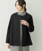 【エーシーデザインバイアルファキュービック/A/C DESIGN BY ALPHACUBIC】のノーカラーショートコート【軽量】 人気、トレンドファッション・服の通販 founy(ファニー) ファッション Fashion レディースファッション Fashion for Women アウター Coat / Outerwear Collection コート・ロングコート・ピーコート Long Coats, Peacoats & More インナー Innerwear ショート Short, Short Length シンプル Simple, Minimal フレア Flare, Flared 軽量 Lightweight, Ultra Light thumbnail ブラック|ID: prp329100004794818 ipo3291000000034789498