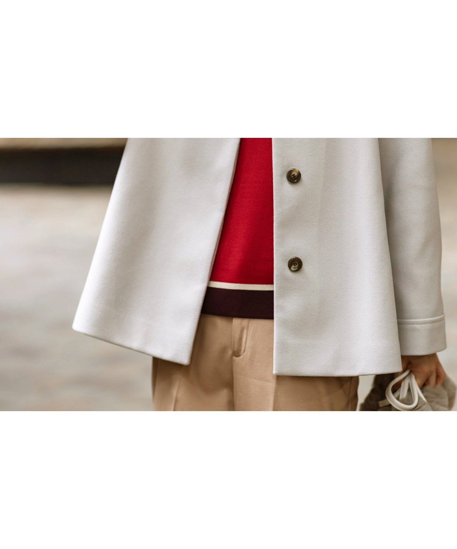 【エーシーデザインバイアルファキュービック/A/C DESIGN BY ALPHACUBIC】のノーカラーショートコート【軽量】 インテリア・キッズ・メンズ・レディースファッション・服の通販 founy(ファニー) ファッション Fashion レディースファッション Fashion for Women アウター Coat / Outerwear Collection コート・ロングコート・ピーコート Long Coats, Peacoats & More インナー Innerwear ショート Short, Short Length シンプル Simple, Minimal フレア Flare, Flared 軽量 Lightweight, Ultra Light ベージュ|ID: prp329100004794818 ipo3291000000034789500