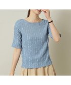 【イッツデモ/ITS' DEMO】の【レイヤードにも◎/手洗い可】ラメジャカードプルオーバー ブルー|ID: prp329100004794822 ipo3291000000034789524