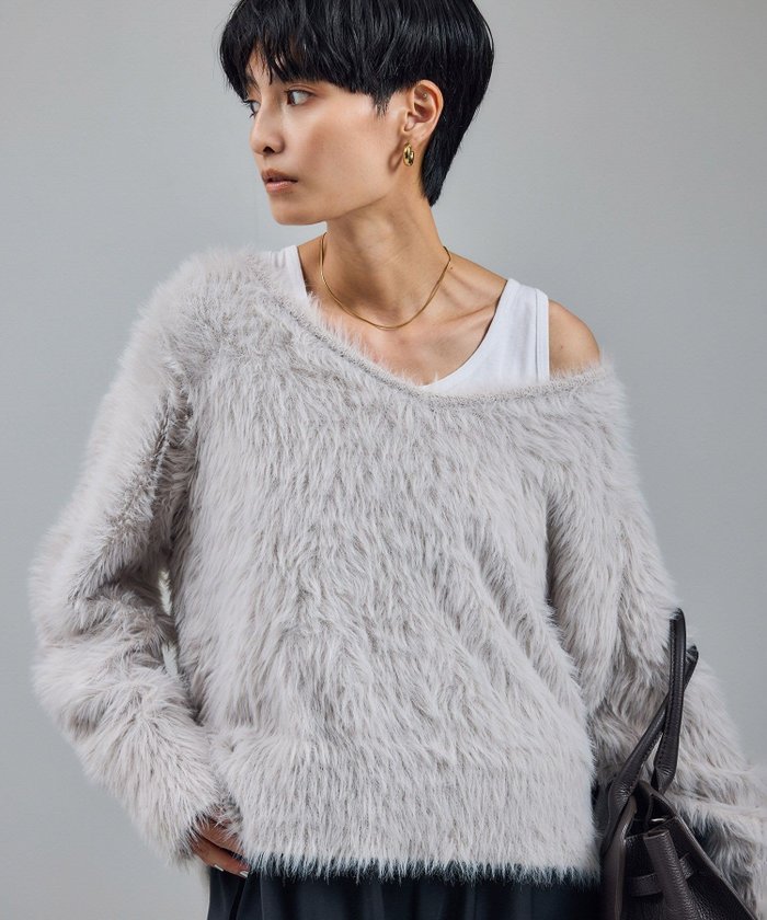 【サロン アダム エ ロペ/SALON adam et rope'】の【WEB限定】ウォッシャブル前後2WAYシャギーニットプルオーバー インテリア・キッズ・メンズ・レディースファッション・服の通販 founy(ファニー) https://founy.com/ ファッション Fashion レディースファッション Fashion for Women トップス・カットソー Cut & Sew Tops ニット Knit Tops & Sweaters カジュアルプルオーバー・ニットトップス Pullovers & Knit Tops / Casual Pullovers イエロー Yellow ウォッシャブル Machine Washable サテン Satin, Glossy Fabric デニム Denim, Jeans Material トレンド Trend, Trending Now バランス Balance, Style Balance フロント Front, Front Design ボトム Bottoms, Lower Wear ラグジュアリー Luxury, Elegant 冬 Winter / This Winter エレガント 上品 Elegant |ID: prp329100004794825 ipo3291000000034789532