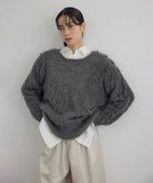 【サロン アダム エ ロペ/SALON adam et rope'】の【WEB限定】ウォッシャブル前後2WAYシャギーニットプルオーバー チャコール(06)|ID: prp329100004794825 ipo3291000000034789536