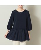 【イッツデモ/ITS' DEMO】の【マシンウォッシャブル/通勤】リップル切替プルオーバー ネイビー|ID: prp329100004794826 ipo3291000000034789553