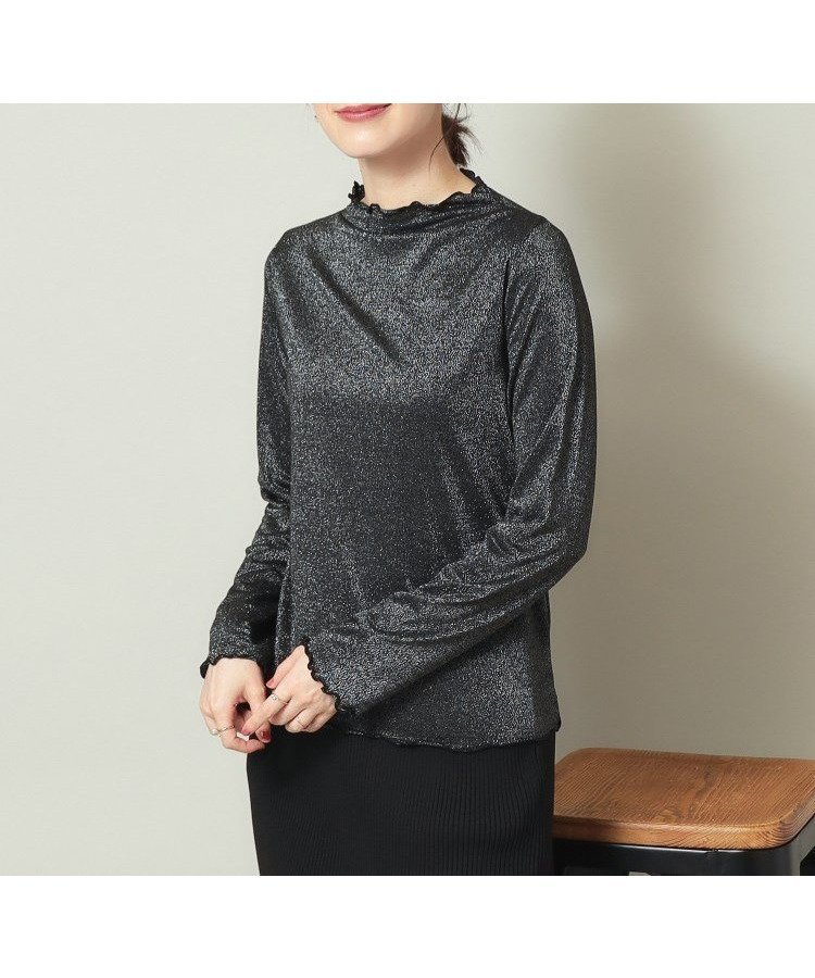 【イッツデモ/ITS' DEMO】の【手洗い可/レイヤードに】ラメメロウプルオーバー インテリア・キッズ・メンズ・レディースファッション・服の通販 founy(ファニー) 　ファッション　Fashion　レディースファッション　Fashion for Women　トップス・カットソー　Cut & Sew Tops　カジュアルプルオーバー・ニットトップス　Pullovers & Knit Tops / Casual Pullovers　インナー　Innerwear　シアー　Sheer, See-Through　スマート　Smart, Elegant　ロング　Long, Long-Length　冬　Winter / This Winter　ブラック|ID: prp329100004794828 ipo3291000000034789556