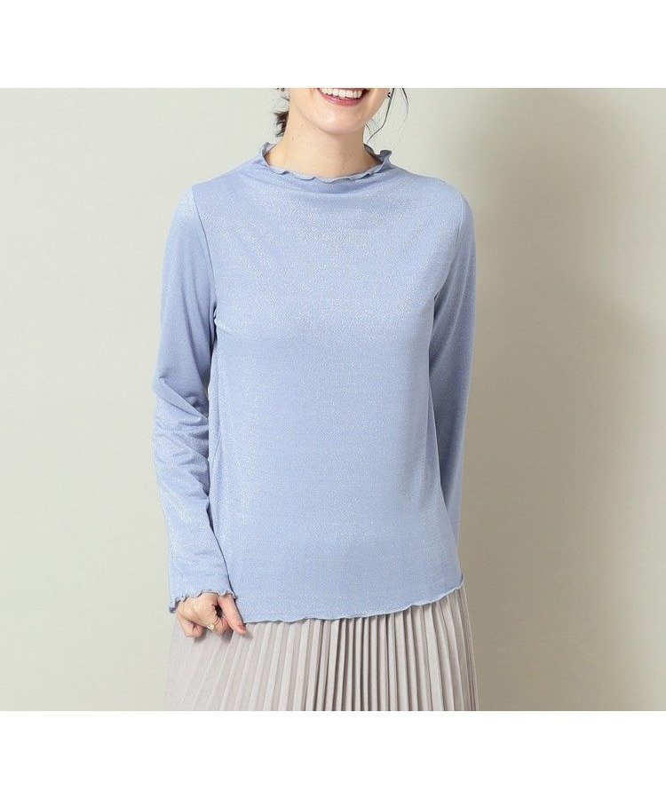 【イッツデモ/ITS' DEMO】の【手洗い可/レイヤードに】ラメメロウプルオーバー インテリア・キッズ・メンズ・レディースファッション・服の通販 founy(ファニー) 　ファッション　Fashion　レディースファッション　Fashion for Women　トップス・カットソー　Cut & Sew Tops　カジュアルプルオーバー・ニットトップス　Pullovers & Knit Tops / Casual Pullovers　インナー　Innerwear　シアー　Sheer, See-Through　スマート　Smart, Elegant　ロング　Long, Long-Length　冬　Winter / This Winter　サックスブルー|ID: prp329100004794828 ipo3291000000034789557
