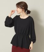 【イッツデモ/ITS' DEMO】の【手洗い可】ふくれジャカードペプラムプルオーバー ブラック|ID: prp329100004794830 ipo3291000000034789567