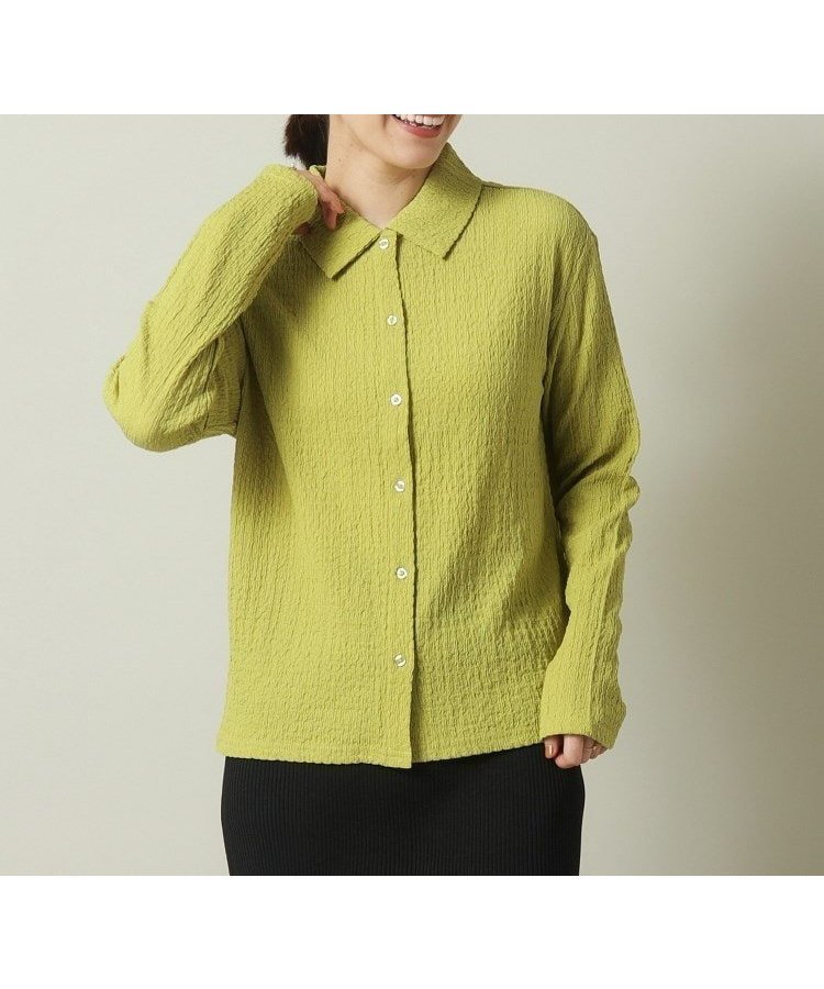 【イッツデモ/ITS' DEMO】の【羽織にも/手洗い可】前開きプルオーバー インテリア・キッズ・メンズ・レディースファッション・服の通販 founy(ファニー) 　ファッション　Fashion　レディースファッション　Fashion for Women　トップス・カットソー　Cut & Sew Tops　カジュアルプルオーバー・ニットトップス　Pullovers & Knit Tops / Casual Pullovers　おすすめ　Recommended / Our Picks　ジャカード／ジャガード　Jacquard, Woven Pattern　スマート　Smart, Elegant　マニッシュ　Mannish, Boyish　羽織　Haori, Light Jacket　グリーン|ID: prp329100004794831 ipo3291000000034789575