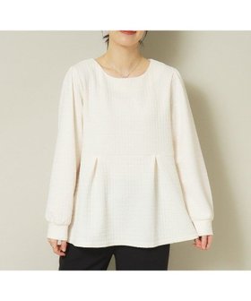 【イッツデモ/ITS' DEMO】の【通勤/手洗い可】ペプラムプルオーバー 人気、トレンドファッション・服の通販 founy(ファニー) ファッション Fashion レディースファッション Fashion for Women トップス・カットソー Cut & Sew Tops カジュアルプルオーバー・ニットトップス Pullovers & Knit Tops / Casual Pullovers おすすめ Recommended / Our Picks ジャカード/ジャガード Jacquard, Woven Pattern スマート Smart, Elegant トレンド Trend, Trending Now ペプラム Peplum, Flared Hem ボトム Bottoms, Lower Wear 切替 Switching, Contrast Panel 秋 Autumn ビジネス 仕事 通勤 Business / Work / Commuting |ID:prp329100004794832