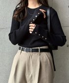 【アンドミー/andme】の金ボタン 長袖 リブ ニット トップス【無地/ボーダー】 人気、トレンドファッション・服の通販 founy(ファニー) ファッション Fashion レディースファッション Fashion for Women トップス・カットソー Cut & Sew Tops ニット Knit Tops & Sweaters ストレッチ Stretch, Stretchy Fabric ベーシック Basic, Essential ボーダー Border, Stripe 無地 Plain, Solid Color 長袖 Long Sleeve, Full Sleeve thumbnail ブラック|ID: prp329100004794835 ipo3291000000034789603