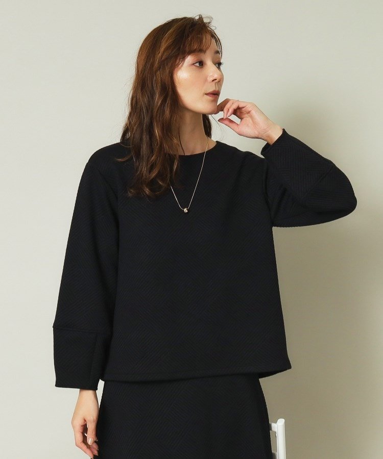 【イッツデモ/ITS' DEMO】の【セットアップ可/手洗い可】ふくれジャカードプルオーバー インテリア・キッズ・メンズ・レディースファッション・服の通販 founy(ファニー) 　ファッション　Fashion　レディースファッション　Fashion for Women　トップス・カットソー　Cut & Sew Tops　カジュアルプルオーバー・ニットトップス　Pullovers & Knit Tops / Casual Pullovers　ジャカード／ジャガード　Jacquard, Woven Pattern　スマート　Smart, Elegant　セットアップ　Set-Up, Coordinated Outfit　フォルム　Silhouette, Form　ブラック|ID: prp329100004794836 ipo3291000000034789606