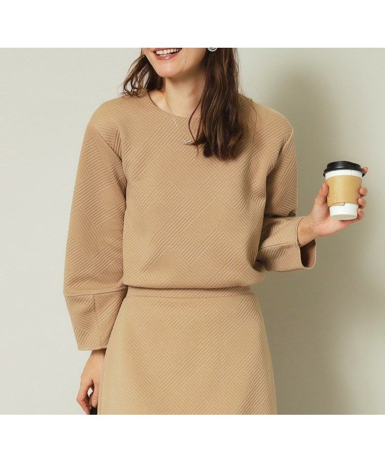 【イッツデモ/ITS' DEMO】の【セットアップ可/手洗い可】ふくれジャカードプルオーバー インテリア・キッズ・メンズ・レディースファッション・服の通販 founy(ファニー) 　ファッション　Fashion　レディースファッション　Fashion for Women　トップス・カットソー　Cut & Sew Tops　カジュアルプルオーバー・ニットトップス　Pullovers & Knit Tops / Casual Pullovers　ジャカード／ジャガード　Jacquard, Woven Pattern　スマート　Smart, Elegant　セットアップ　Set-Up, Coordinated Outfit　フォルム　Silhouette, Form　ベージュ|ID: prp329100004794836 ipo3291000000034789608