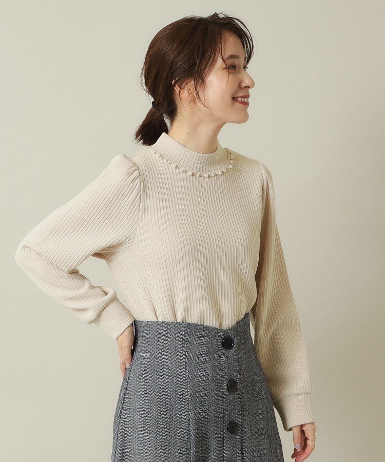 【イッツデモ/ITS' DEMO】の【通勤/伸縮性あり/手洗い可】ビジュープルオーバー インテリア・キッズ・メンズ・レディースファッション・服の通販 founy(ファニー) 　ファッション　Fashion　レディースファッション　Fashion for Women　トップス・カットソー　Cut & Sew Tops　カジュアルプルオーバー・ニットトップス　Pullovers & Knit Tops / Casual Pullovers　おすすめ　Recommended / Our Picks　アクセサリー　Fashion Accessories　コンパクト　Compact, Small Size　ジャケット　Jacket, Outerwear　スマート　Smart, Elegant　ビジネス 仕事 通勤　Business / Work / Commuting　ベージュ|ID: prp329100004794837 ipo3291000000034789622