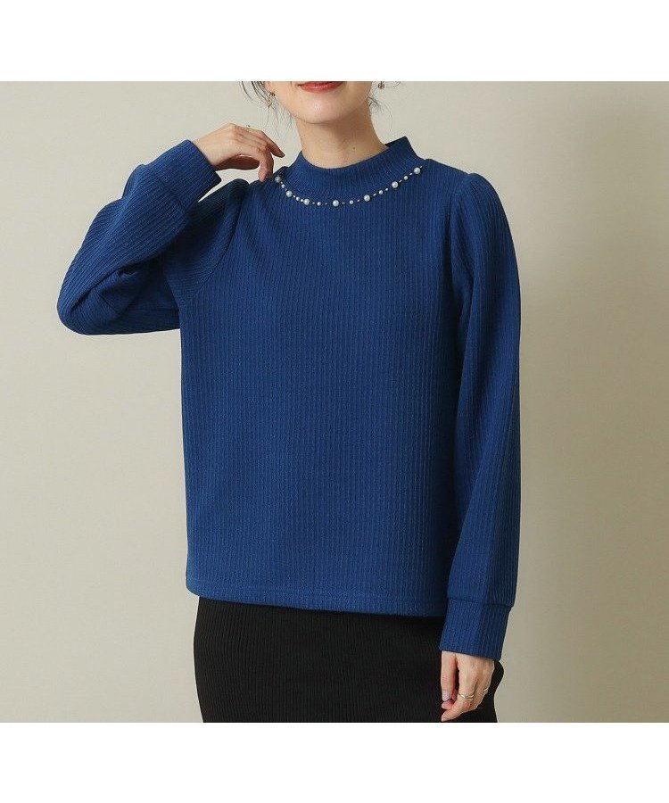 【イッツデモ/ITS' DEMO】の【通勤/伸縮性あり/手洗い可】ビジュープルオーバー インテリア・キッズ・メンズ・レディースファッション・服の通販 founy(ファニー) 　ファッション　Fashion　レディースファッション　Fashion for Women　トップス・カットソー　Cut & Sew Tops　カジュアルプルオーバー・ニットトップス　Pullovers & Knit Tops / Casual Pullovers　おすすめ　Recommended / Our Picks　アクセサリー　Fashion Accessories　コンパクト　Compact, Small Size　ジャケット　Jacket, Outerwear　スマート　Smart, Elegant　ビジネス 仕事 通勤　Business / Work / Commuting　ブルー|ID: prp329100004794837 ipo3291000000034789624