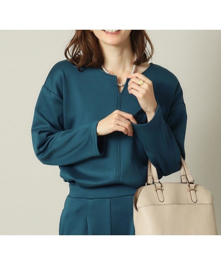 【イッツデモ/ITS' DEMO】の【手洗い可】裏起毛キーネックプルオーバー インテリア・キッズ・メンズ・レディースファッション・服の通販 founy(ファニー) 　ファッション　Fashion　レディースファッション　Fashion for Women　トップス・カットソー　Cut & Sew Tops　カジュアルプルオーバー・ニットトップス　Pullovers & Knit Tops / Casual Pullovers　おすすめ　Recommended / Our Picks　スマート　Smart, Elegant　フラット　Flat, Flat Shoes　ボンディング　Bonding, Bonded Fabric　ブルーグリーン|ID: prp329100004794841 ipo3291000000034789648