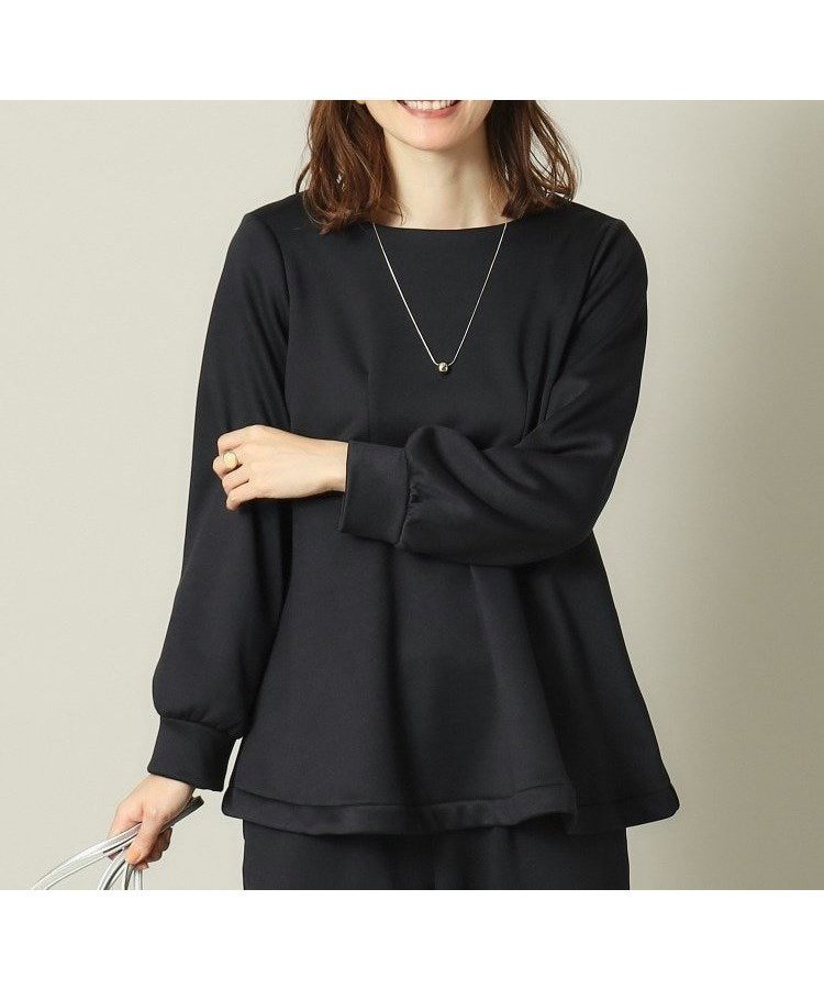 【イッツデモ/ITS' DEMO】の【手洗い可】裏起毛ペプラムプルオーバー インテリア・キッズ・メンズ・レディースファッション・服の通販 founy(ファニー) 　ファッション　Fashion　レディースファッション　Fashion for Women　トップス・カットソー　Cut & Sew Tops　カジュアルプルオーバー・ニットトップス　Pullovers & Knit Tops / Casual Pullovers　おすすめ　Recommended / Our Picks　カフス　Cuff Design　スマート　Smart, Elegant　タイトスカート　Pencil Skirt, Tight Skirt　トレンド　Trend, Trending Now　フラット　Flat, Flat Shoes　ペプラム　Peplum, Flared Hem　ボトム　Bottoms, Lower Wear　ボンディング　Bonding, Bonded Fabric　ブラック|ID: prp329100004794844 ipo3291000000034789660