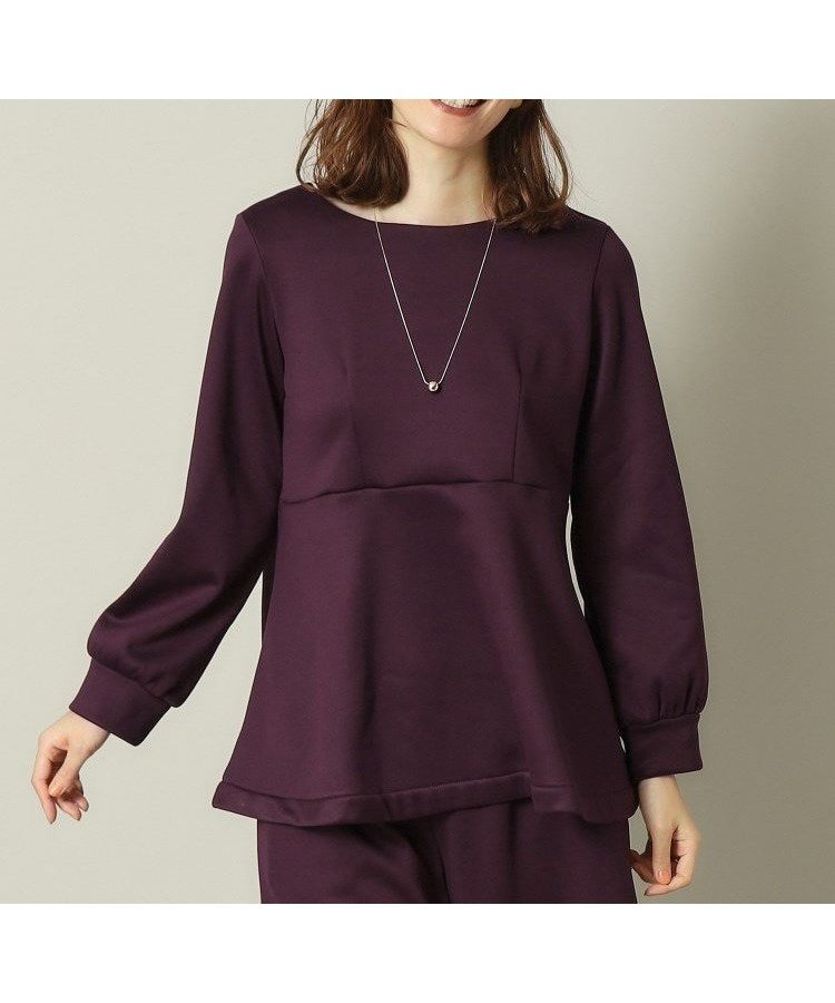 【イッツデモ/ITS' DEMO】の【手洗い可】裏起毛ペプラムプルオーバー インテリア・キッズ・メンズ・レディースファッション・服の通販 founy(ファニー) 　ファッション　Fashion　レディースファッション　Fashion for Women　トップス・カットソー　Cut & Sew Tops　カジュアルプルオーバー・ニットトップス　Pullovers & Knit Tops / Casual Pullovers　おすすめ　Recommended / Our Picks　カフス　Cuff Design　スマート　Smart, Elegant　タイトスカート　Pencil Skirt, Tight Skirt　トレンド　Trend, Trending Now　フラット　Flat, Flat Shoes　ペプラム　Peplum, Flared Hem　ボトム　Bottoms, Lower Wear　ボンディング　Bonding, Bonded Fabric　ボルドー|ID: prp329100004794844 ipo3291000000034789661