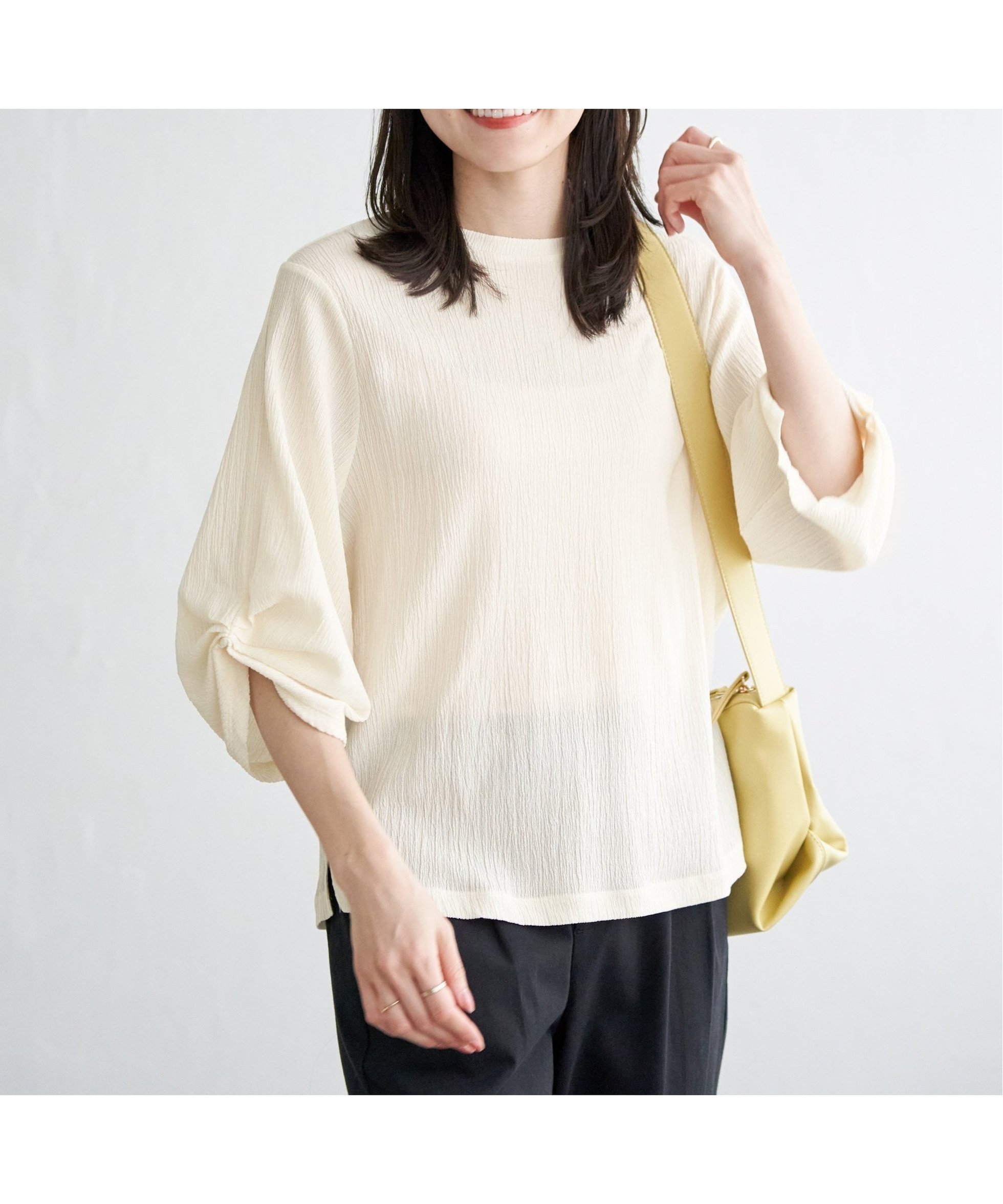 【イッカ/ikka】のジャガードホイップスリーブプルオーバー インテリア・キッズ・メンズ・レディースファッション・服の通販 founy(ファニー) ファッション Fashion レディースファッション Fashion for Women トップス・カットソー Cut & Sew Tops カジュアルプルオーバー・ニットトップス Pullovers & Knit Tops / Casual Pullovers スリーブ Sleeve, Long Sleeve / Short Sleeve エレガント 上品 Elegant オフホワイト|ID: prp329100004794846 ipo3291000000034789669