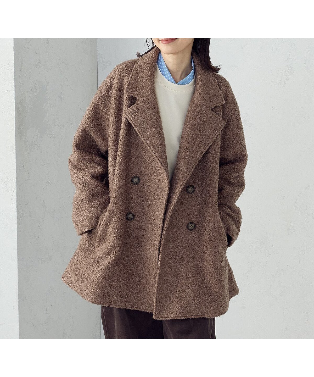 【コムサイズム/COMME CA ISM】のAライン コート インテリア・キッズ・メンズ・レディースファッション・服の通販 founy(ファニー) 　ファッション　Fashion　レディースファッション　Fashion for Women　アウター　Coat / Outerwear Collection　コート・ロングコート・ピーコート　Long Coats, Peacoats & More　Aラインコート　A-Line Coats　インナー　Innerwear　スタンド　Stand Collar, Upright Stand　ポケット　Pocket, Pocket Detail　モコモコ　Fuzzy, Fluffy　ループ　Loop, Loop Knit　モカブラウン|ID: prp329100004794848 ipo3291000000034789675