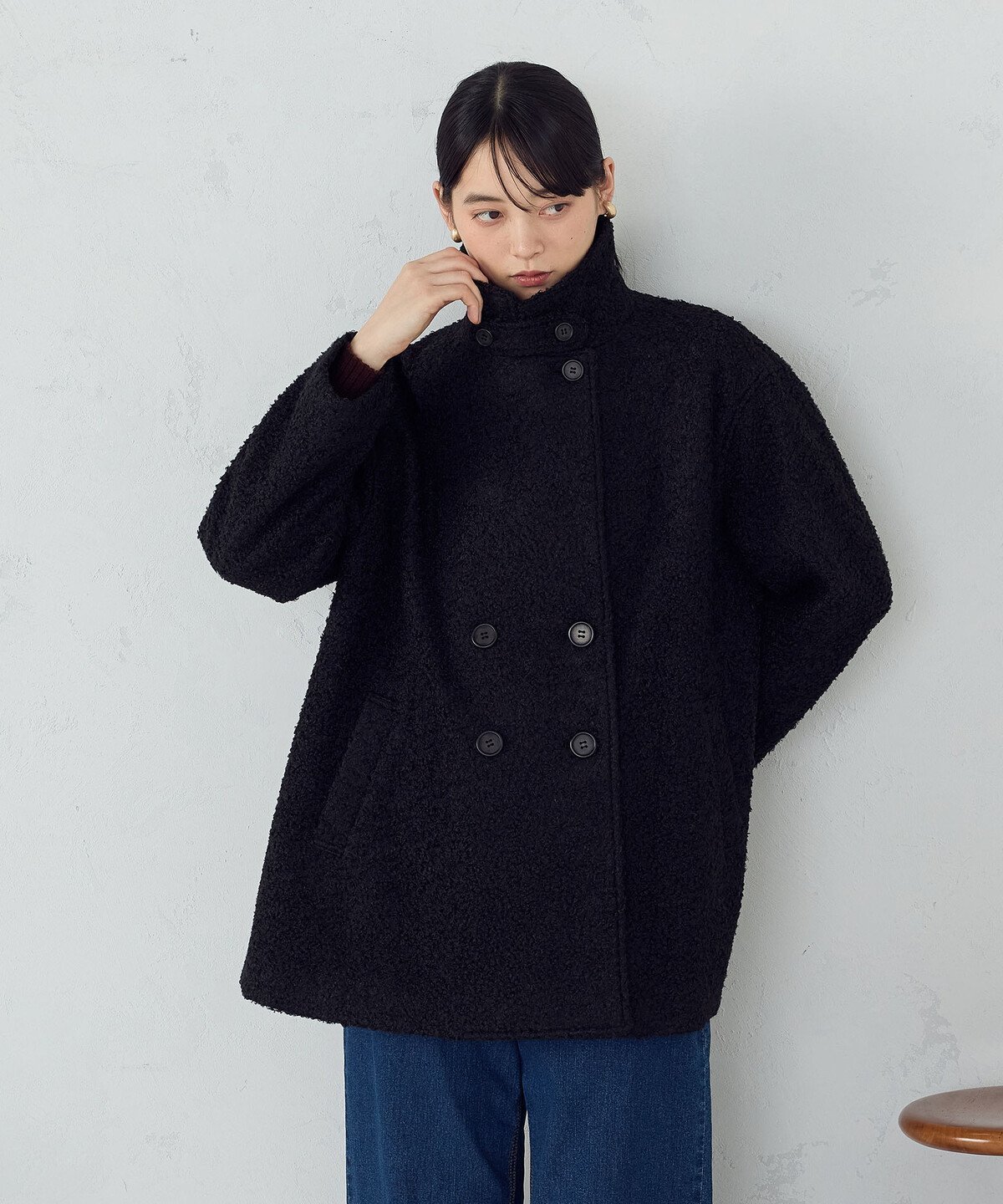 【コムサイズム/COMME CA ISM】のAライン コート インテリア・キッズ・メンズ・レディースファッション・服の通販 founy(ファニー) 　ファッション　Fashion　レディースファッション　Fashion for Women　アウター　Coat / Outerwear Collection　コート・ロングコート・ピーコート　Long Coats, Peacoats & More　Aラインコート　A-Line Coats　インナー　Innerwear　スタンド　Stand Collar, Upright Stand　ポケット　Pocket, Pocket Detail　モコモコ　Fuzzy, Fluffy　ループ　Loop, Loop Knit　ブラック|ID: prp329100004794848 ipo3291000000034789679