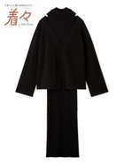 【ミラオーウェン/Mila Owen】の両得レイヤードニットワンピ 人気、トレンドファッション・服の通販 founy(ファニー) ファッション Fashion レディースファッション Fashion for Women ワンピース Dresses ニットワンピース Knit Dresses スマート Smart, Elegant ノースリーブ Sleeveless, No-Sleeve ハイネック High Neck, Mock Neck フラット Flat, Flat Shoes ワンショル One Shoulder, Asymmetrical エレガント 上品 Elegant thumbnail BLK[009]|ID: prp329100004794852 ipo3291000000034789704