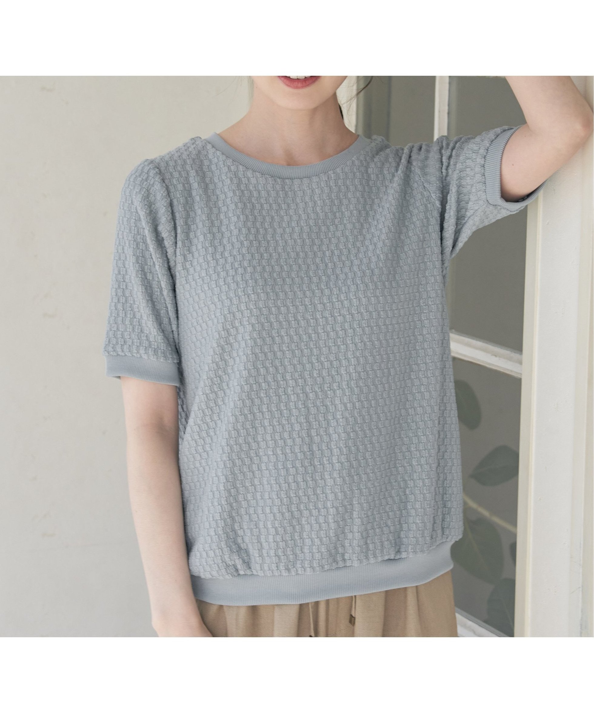 【イッカ/ikka】の幾何学ジャガードプルオーバー インテリア・キッズ・メンズ・レディースファッション・服の通販 founy(ファニー) 　ファッション　Fashion　レディースファッション　Fashion for Women　トップス・カットソー　Cut & Sew Tops　カジュアルプルオーバー・ニットトップス　Pullovers & Knit Tops / Casual Pullovers　インナー　Innerwear　シンプル　Simple, Minimal　タンク　Tank Top, Sleeveless Top　モダン　Modern, Contemporary　サックスブルー|ID: prp329100004794854 ipo3291000000034789728