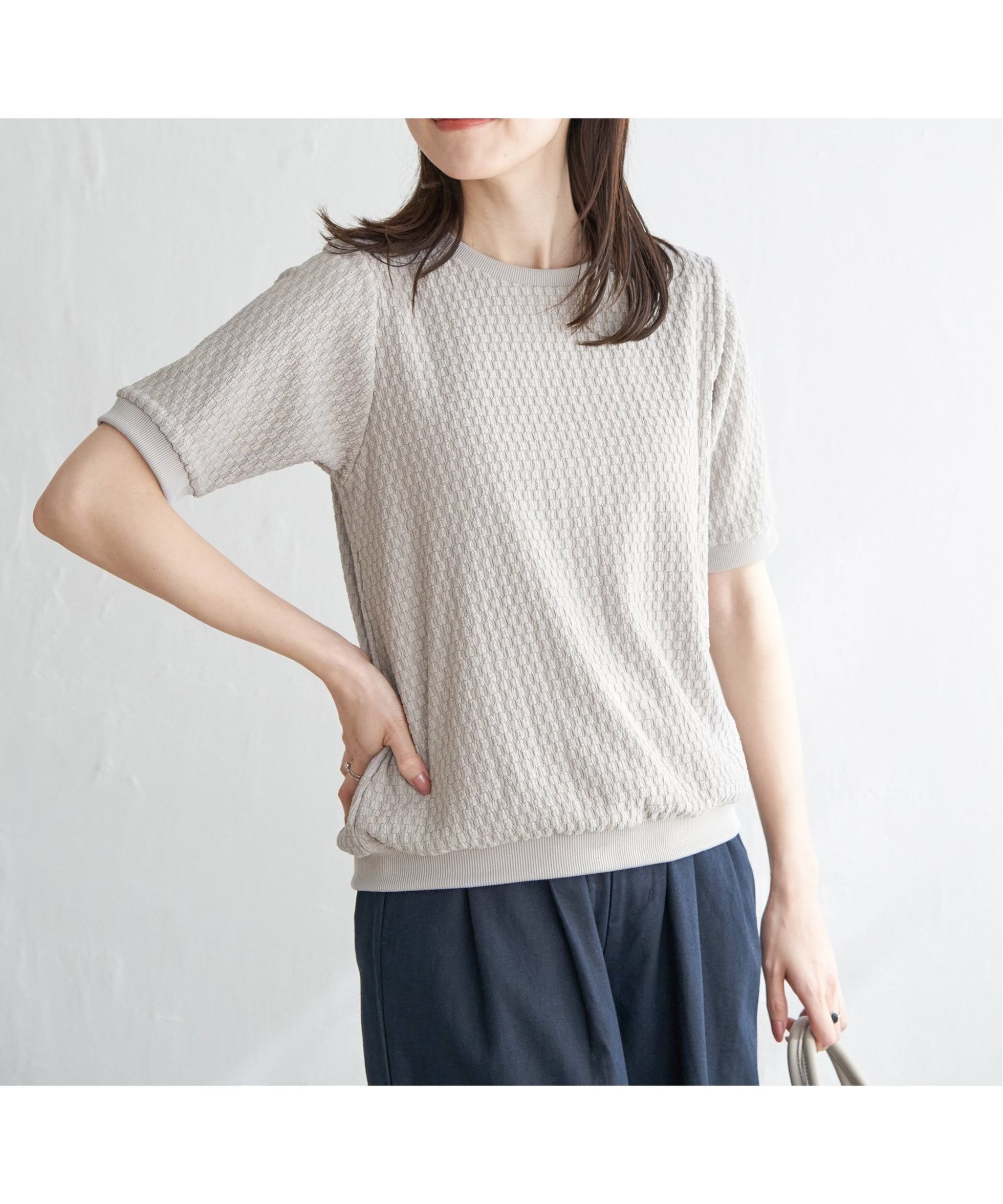 【イッカ/ikka】の幾何学ジャガードプルオーバー インテリア・キッズ・メンズ・レディースファッション・服の通販 founy(ファニー) 　ファッション　Fashion　レディースファッション　Fashion for Women　トップス・カットソー　Cut & Sew Tops　カジュアルプルオーバー・ニットトップス　Pullovers & Knit Tops / Casual Pullovers　インナー　Innerwear　シンプル　Simple, Minimal　タンク　Tank Top, Sleeveless Top　モダン　Modern, Contemporary　グレージュ|ID: prp329100004794854 ipo3291000000034789731