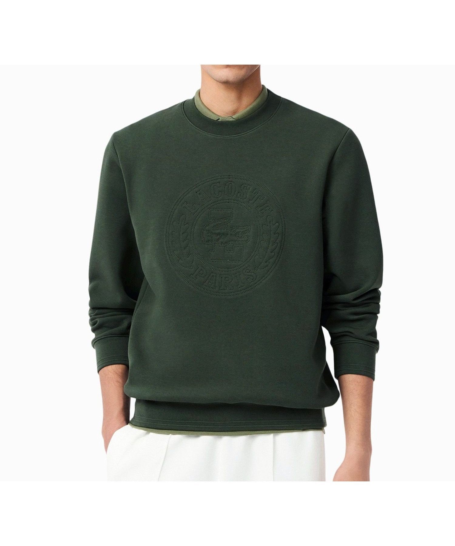 【ラコステ/LACOSTE】のトーン・オン・トーンローレルステッチダブルフェイスクルーネックスウェット インテリア・キッズ・メンズ・レディースファッション・服の通販 founy(ファニー) ファッション Fashion レディースファッション Fashion for Women トップス・カットソー Cut & Sew Tops レディースパーカー・カジュアルフーディー Casual Hoodies & Sweatshirts スウェット・クルーネックトップス Sweatshirts & Crewnecks / Relaxed Fit Sweat Tops グラフィック Graphic, Graphic Design サークル Circle, Round Design ダブル Double, Double-Breasted ビッグ Big, Oversized フェイス Face, Facial Design フラット Flat, Flat Shoes 鹿の子 Piqué, Kanoko Fabric ダークグリーン|ID: prp329100004794860 ipo3291000000034789769