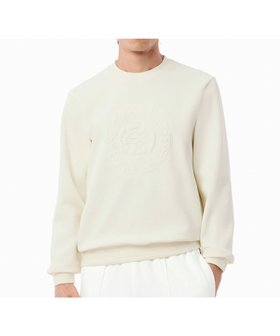 【ラコステ/LACOSTE】のトーン・オン・トーンローレルステッチダブルフェイスクルーネックスウェット 人気、トレンドファッション・服の通販 founy(ファニー) ファッション Fashion レディースファッション Fashion for Women トップス・カットソー Cut & Sew Tops レディースパーカー・カジュアルフーディー Casual Hoodies & Sweatshirts スウェット・クルーネックトップス Sweatshirts & Crewnecks / Relaxed Fit Sweat Tops グラフィック Graphic, Graphic Design サークル Circle, Round Design ダブル Double, Double-Breasted ビッグ Big, Oversized フェイス Face, Facial Design フラット Flat, Flat Shoes 鹿の子 Piqué, Kanoko Fabric |ID:prp329100004794860