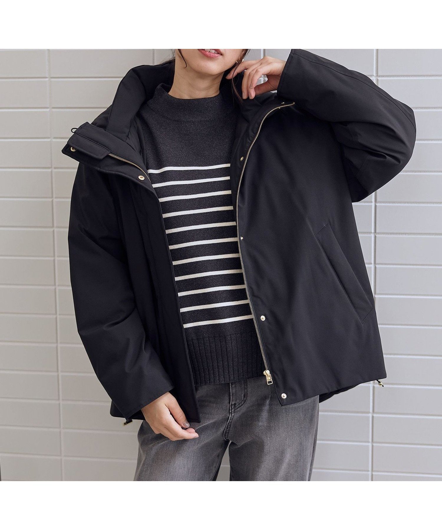 【エニー/ANY】の撥水フーデットダウンコート インテリア・キッズ・メンズ・レディースファッション・服の通販 founy(ファニー) 　ファッション　Fashion　レディースファッション　Fashion for Women　アウター　Coat / Outerwear Collection　コート・ロングコート・ピーコート　Long Coats, Peacoats & More　ダウンジャケット・軽量ダウン　Warm & Lightweight Down Jackets　インナー　Innerwear　ダウン　Down, Puffer　パーカー　Hoodie, Parka　ボトム　Bottoms, Lower Wear　ポケット　Pocket, Pocket Detail　A/W・秋冬　Autumn/Winter　再入荷　Restock / Back in Stock　エレガント 上品　Elegant　ビジネス 仕事 通勤　Business / Work / Commuting　ブラック[005]|ID: prp329100004794862 ipo3291000000034789782