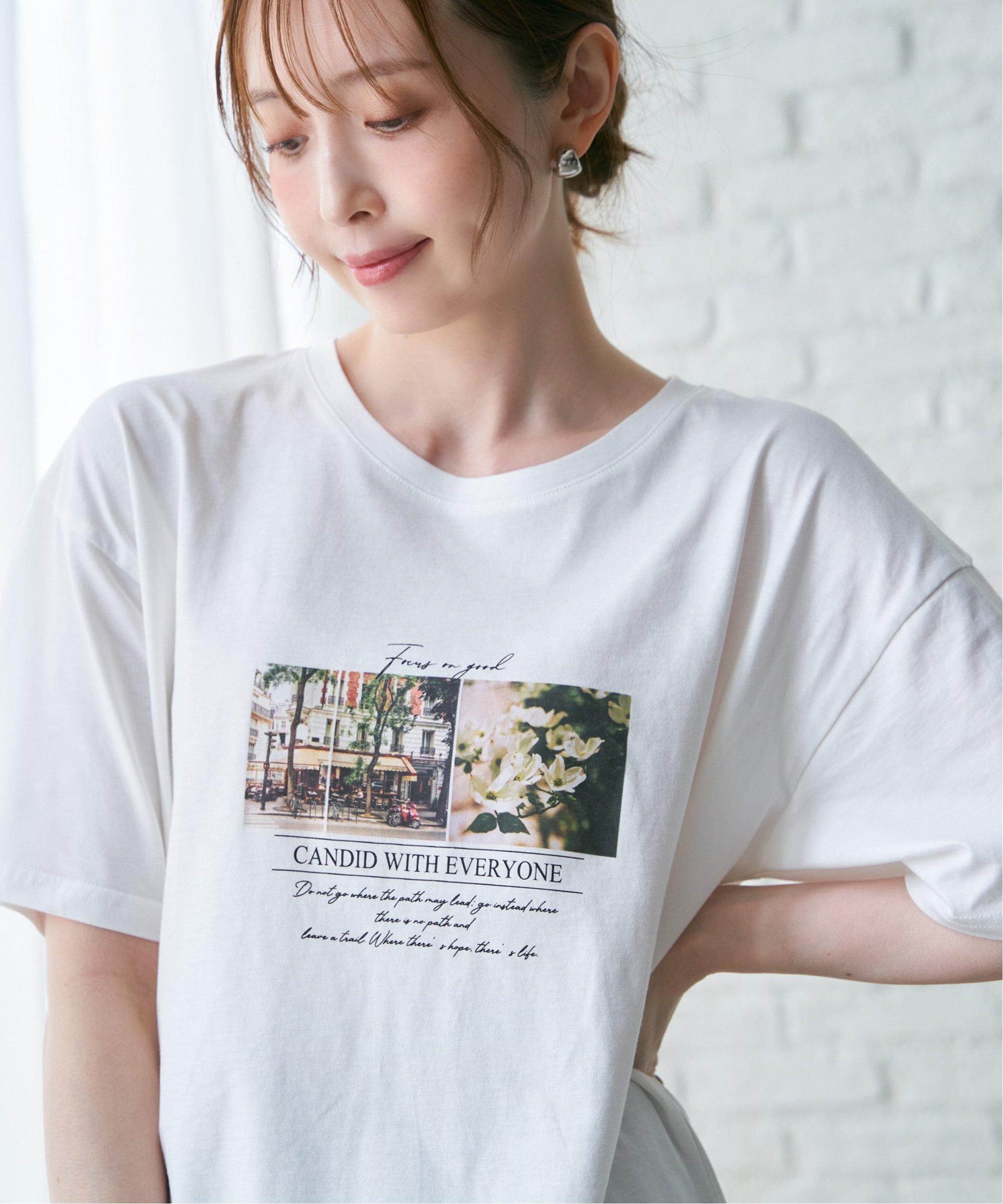 【イッカ/ikka】のロゴフォトプリントT 人気、トレンドファッション・服の通販 founy(ファニー) ファッション Fashion レディースファッション Fashion for Women インナー Innerwear シルケット Silket, Silky Cotton プリント Print, Printed Pattern ミックス Mix, Mixed Style ワンポイント One Point, Statement Accent other-1|ID: prp329100004794863 ipo3291000000034789787